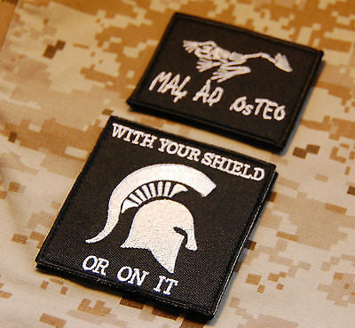 MAL AD OSTEO/WITH YOUR SHIELD OR ON IT Morale Patch Set
