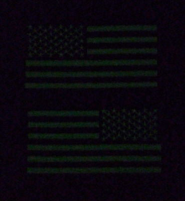 Glow In The Dark United States American Flag Patch Set