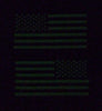 Glow In The Dark United States American Flag Patch Set