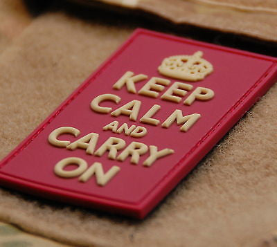 KEEP CALM AND CARRY ON 3D PVC Morale Patch