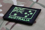Lime Green & Black Australian Flag Patch