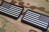 USA US Stars & Stripes Flag Patch Set Glow In The Dark GITD Velcro PVC Patch