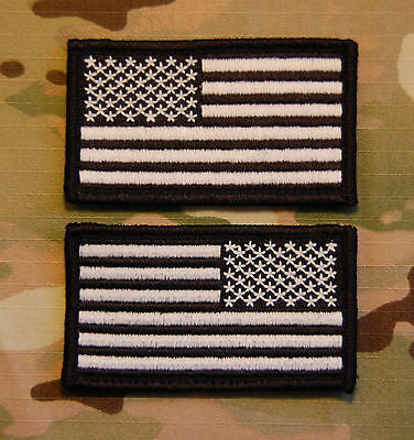 Glow In The Dark United States American Flag Patch Set