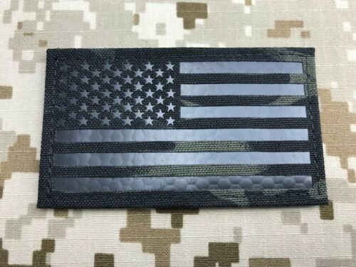Infrared Multicam Black IR US Flag Patch Set US Army SF Green Beret CAG