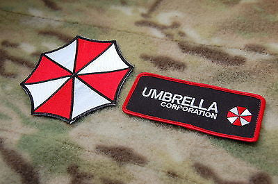 Resident Evil Umbrella Corporation Velcro 2 Patch Set