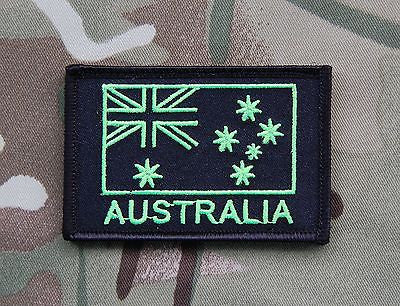 Lime Green & Black Australian Flag Patch