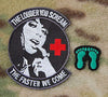Para Rescue THE LOUDER YOU SCREAM / Green Feet Morale Patch Set