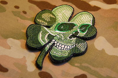 Clover Skull Morale Patch - Green