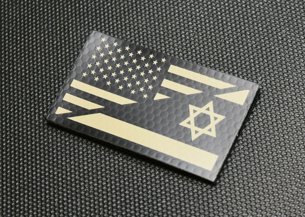 Infrared US/Israel Friendship Flag Patch US ISR Joint Ops IR