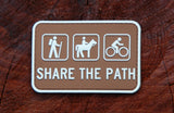 Share The Path Campground Sign 3D PVC Morale Patch