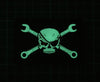 Skull & Wrenches Glow In Dark 3D PVC Morale Patch