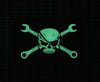 Skull & Wrenches Glow In Dark 3D PVC Morale Patch