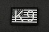 K9 US Flag 3D PVC Morale Patch - B&W GITD