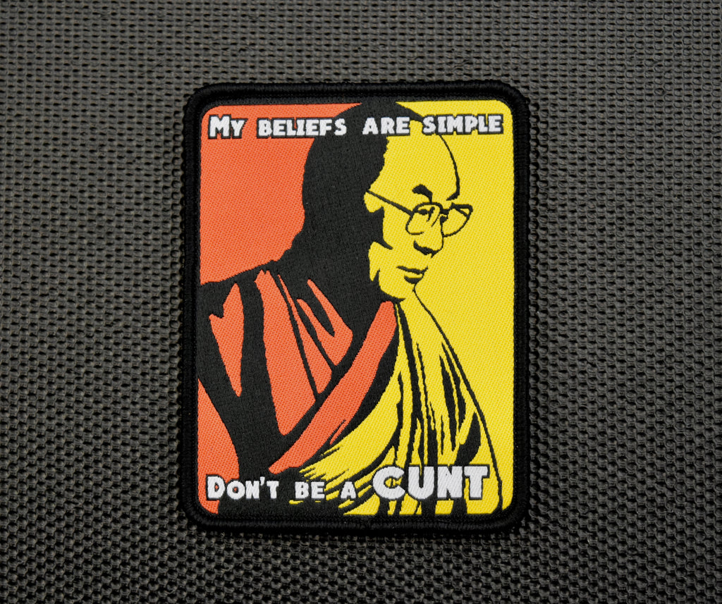 Dalai Lama Don't Be A Cunt Woven Morale Patch
