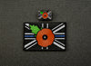 Premium Embroidered UK Thin Blue Line Poppy Union Flag Morale Patch & Pin Set