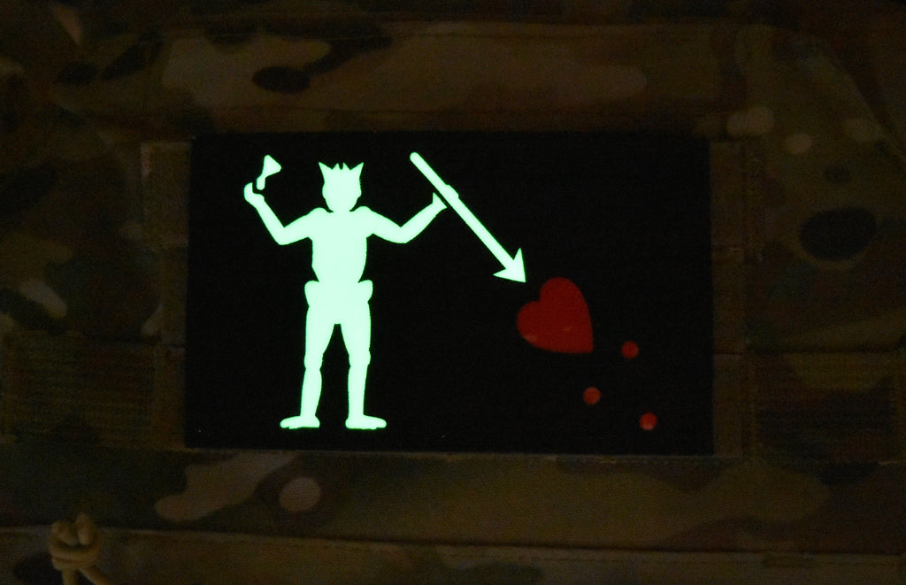 Large Blackbeard Luminescent Laser Cut Morale Patch