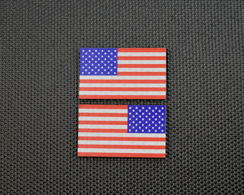 Infrared Reverse US Flag Patch - Black & Orange / Search & Rescue