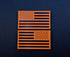 Infrared US Flag Patch Set - Orange & Black / Search & Rescue
