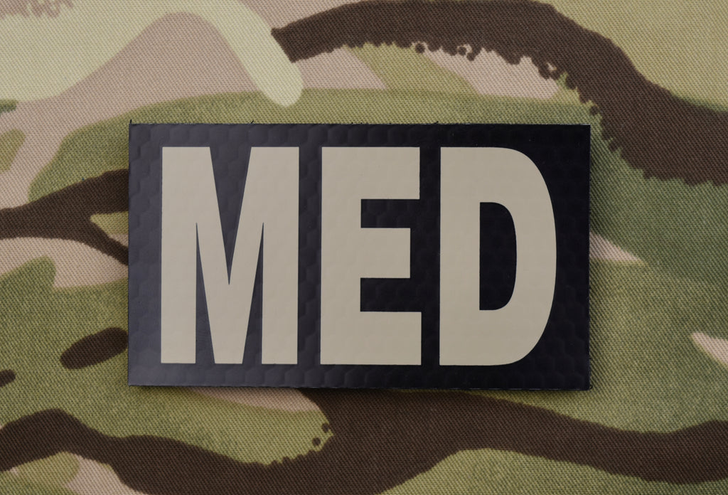 Infrared Combat MED Patch - Tan on Black