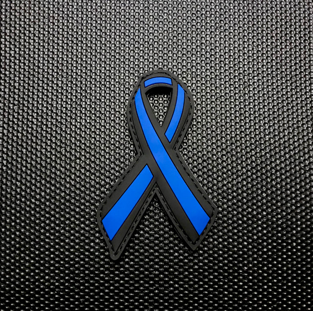 Thin Blue Line Ribbon PVC Morale Patch