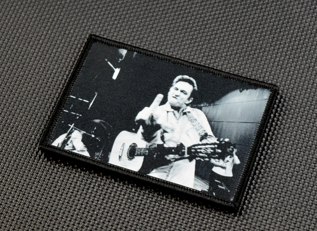 Johnny Cash Finger Sublimated Dye Printed Morale Patch