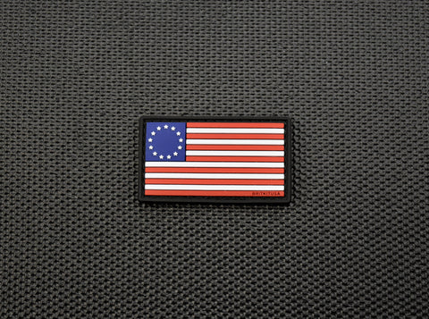 Tiger Stripe US Flag Embroidered Patch Set