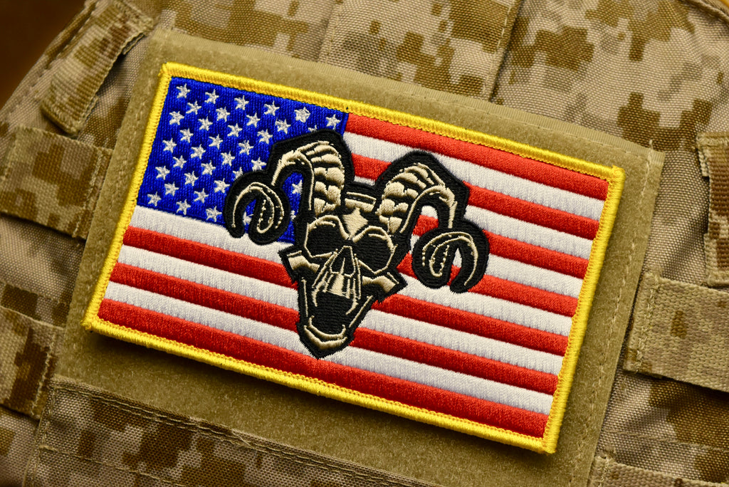 Large Skulltanic American Flag Patch