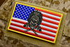 Large Indian Chief Skull American Flag Patch