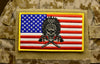 Large Indian Chief Skull American Flag Patch