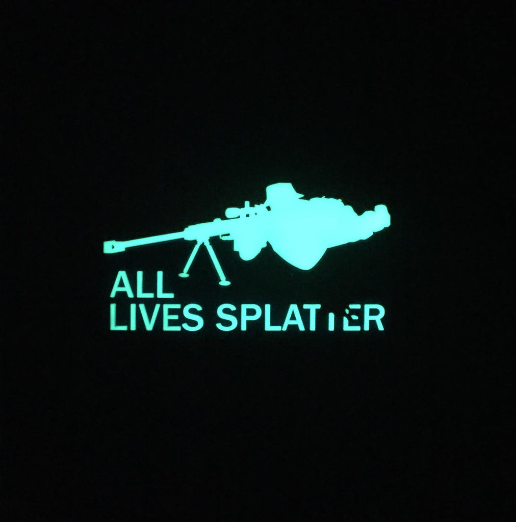 ALL LIVES SPLATTER Glow In Dark 3D PVC Morale Patch